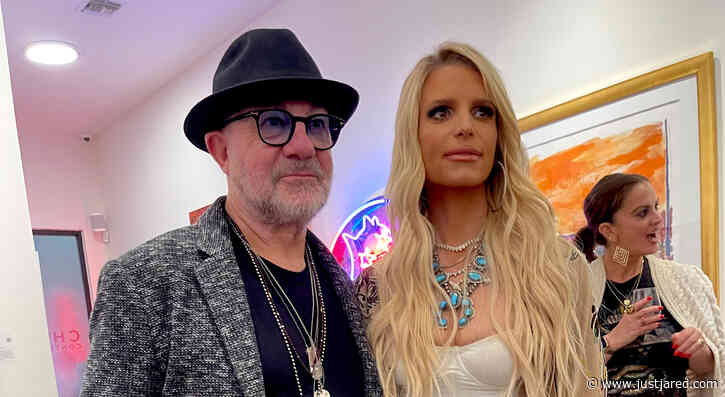 Jessica Simpson Joins Legendary Songwriter Bernie Taupin for VIP Opening of His Art Exhibition