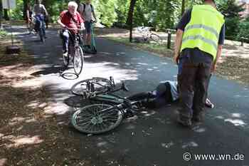 Sturzgefahr – Teil der Promenade für Radfahrer gesperrt