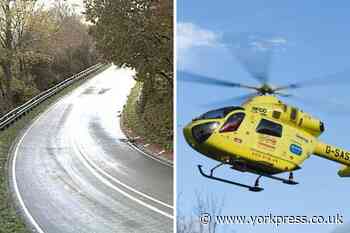 Cyclist airlifted to hospital after A170 Sutton Bank crash