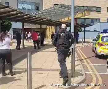 Armed police arrest man at Central Middlesex Hospital