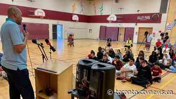 'His words inspired me': Former Raptors' player surprises Toronto middle school students