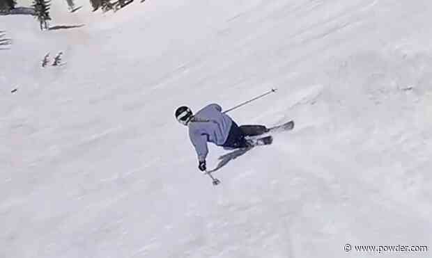 Watch: Skilled Skier Shows Off Perfect Technique In Slushy Conditions