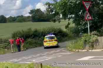 Shire Lane Orpington: Man fighting for life after car flips