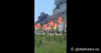 Massive blaze breaks out at Oakville subdivision under construction