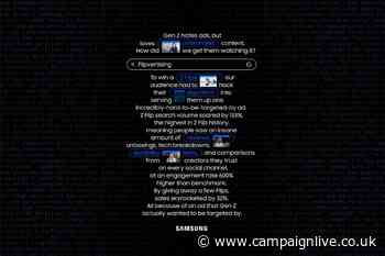 Samsung wins Social and Influencer Grand Prix at Cannes 2023