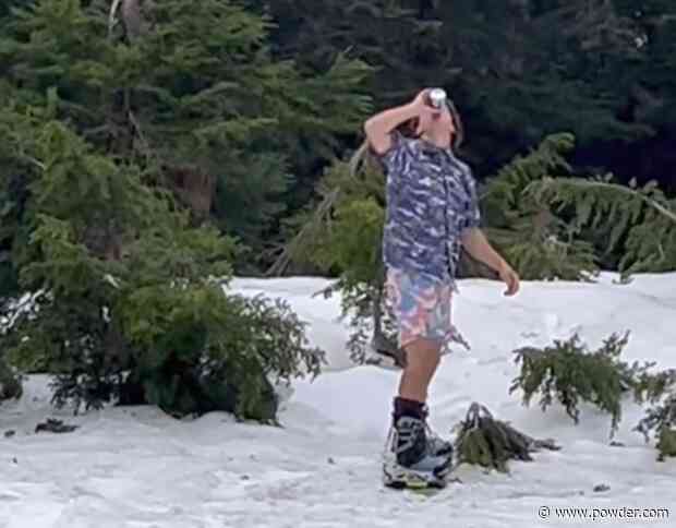 Look: Snowboarder Doesn't Spill A Drop Of Beer On Summer Stunt