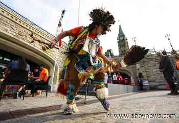 Trudeau raises flag honouring residential school survivors on Parliament Hill