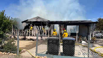 Fire destroys home in Madera County