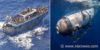 A tale of two disasters: Missing Titanic sub captivates the world days after deadly migrant shipwreck
