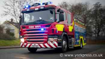 Fire crews currently at the scene of a large barn fire near Helmsley