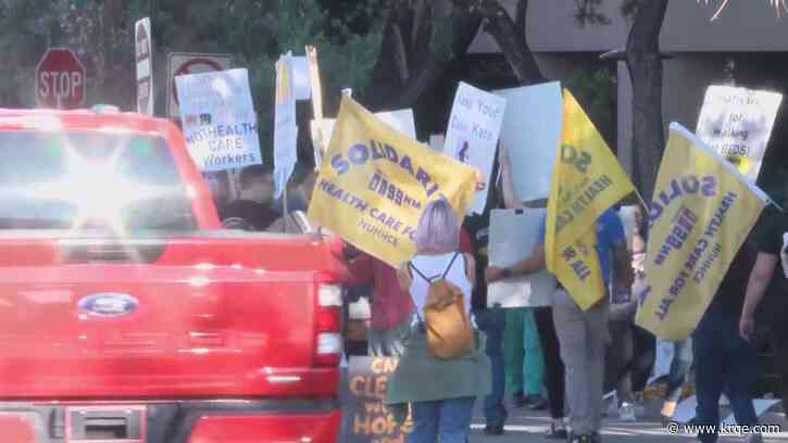 Healthcare workers protest at University of New Mexico Hospital
