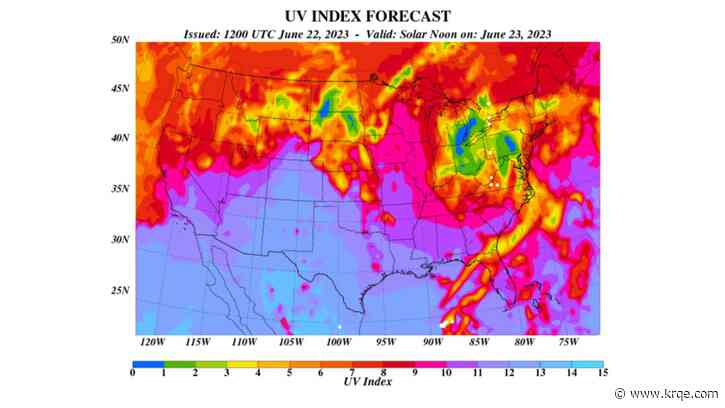 New Mexico expects the highest UV Index in the continental U.S.