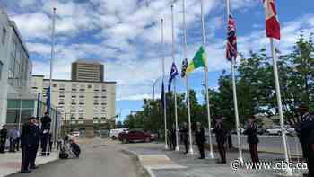 New Regina police headquarters hosts flag-raising ceremony ahead of opening to public next week