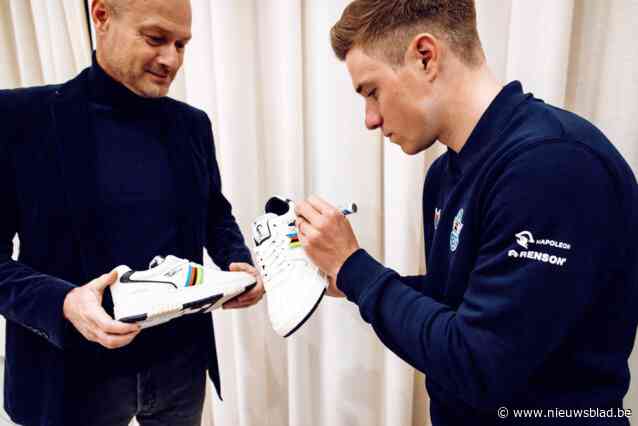 Safety Jogger en Soudal Quick-Step veilen exclusieve regenboogschoenen van Remco Evenepoel voor goed doel