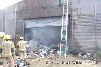 Sutton Westmead Road: Warehouse is damaged by fire