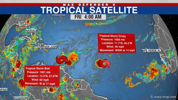 Tropical Storm Cindy forms in the Atlantic