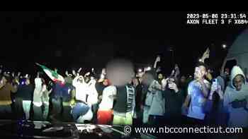 Police arrest 3 suspects in Meriden ‘street takeover' where people jumped on cruiser