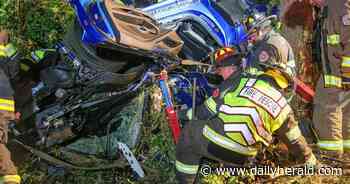 Driver from single-vehicle crash in Prairie Grove is flown to hospital