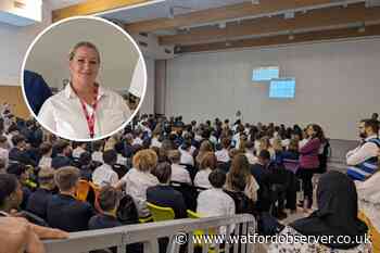Alison Cope delivers anti-violence talk at Watford schools
