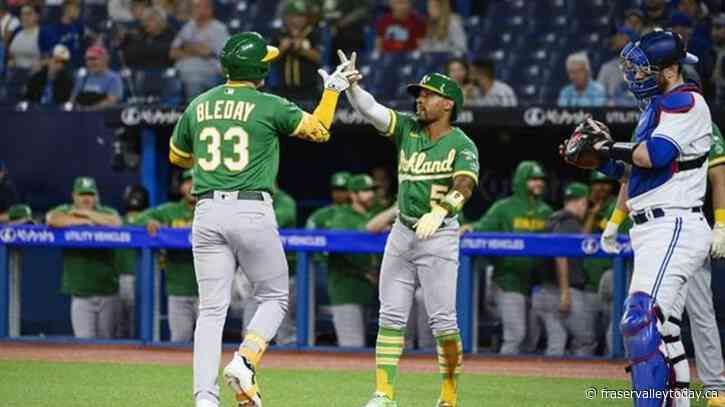 Langeliers’s ninth-inning homer lifts lowly Athletics over Blue Jays 5-4