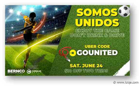 Uber code provided for New Mexico United game on June 24