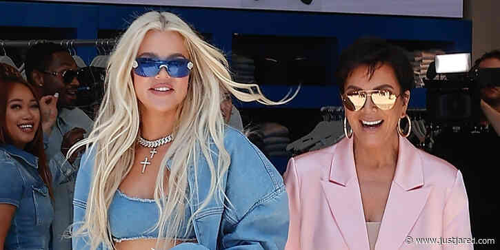 Khloe Kardashian Looks Like a '00s Pop Star in All-Over Denim at Good American Store