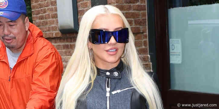 Christina Aguilera Flaunts Her Curves in Edgy Biker Gear Ahead of Pride Performances