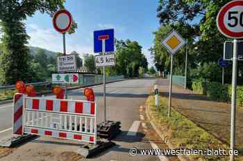 Straße von Warburg nach Volkmarsen bleibt noch lange gesperrt