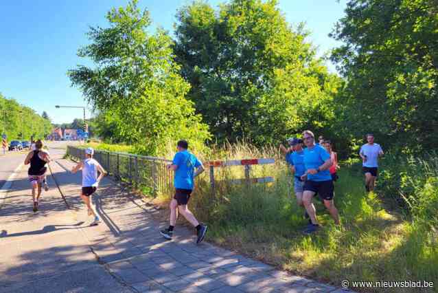 Lopers genieten van zonovergoten natuur