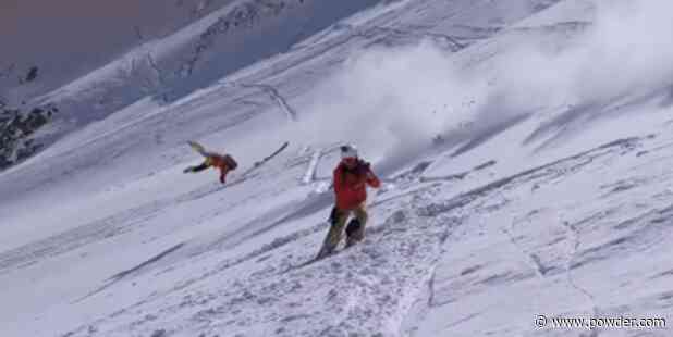 Skier Cartwheels Through The Air After Losing Battle With Hidden Rock
