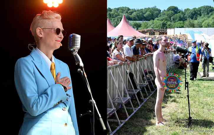 Tilda Swinton joins Max Richter at Glastonbury 2023, man attempts naked protest