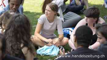Klimaaktivistin Greta Thunberg protestiert in Basel