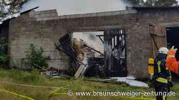 Brand im Kreis Gifhorn: Scheune steht in Flammen