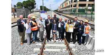 Foothill Gold Line Celebrates Completion of Major Work for New Light Rail Track System