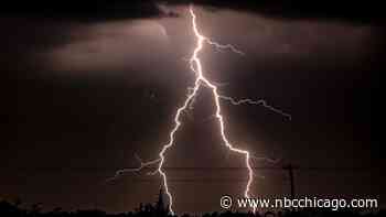 Severe thunderstorm warnings issued in northern Illinois, with gusty winds and heavy rain possible