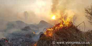 Crews called to tackle multiple moorland fires in North Yorkshire