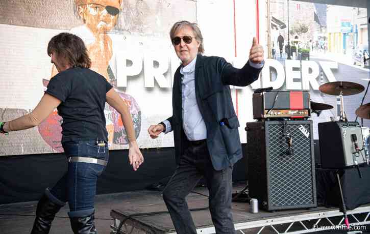 Here’s Paul McCartney enjoying the sunset from The Park at Glastonbury 2023