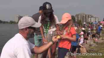 Thousands of kids fish for free on kids fishing day in Barrie