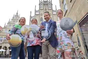 Glänzende Münze zum Jubiläum