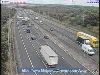 LIVE: Delays after M25 car crash near Romford