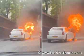 WATCH: Video shows flames erupt from limousine in Limehouse