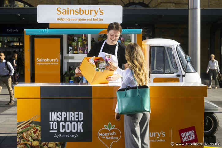 In pictures: Sainsbury’s launches ‘DINspiration’ pop-up to give commuters meal ideas