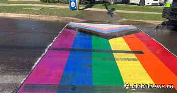 Leduc RCMP seek information on Pride crosswalk vandalism