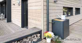 Eine ästhetisch runde Sache: Fallrohrschelle, Wassersammler und Regentonne aus der Grömo-Designlinie