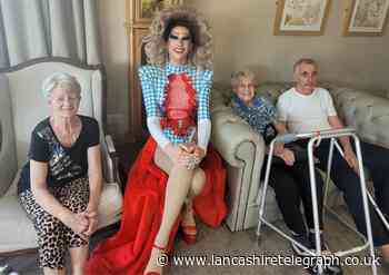 Drag queen visits Oswaldtwistle care home for Pride Month