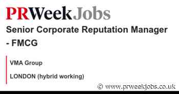 VMA Group: Senior Corporate Reputation Manager - FMCG