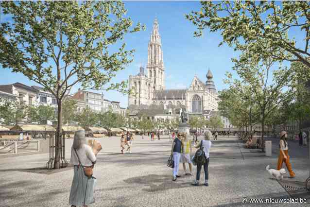 Definitief ontwerp Groenplaats goedgekeurd: fontein naast Rubens, toekomstbomen en ondergrondse fietsenstalling