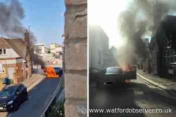Car fire by St Albans Road sends smoke billowing in Watford