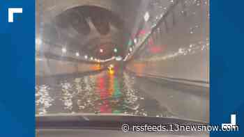 Downtown Tunnel eastbound floods due to power surge