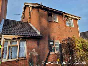 Adults and children escape blaze in Yeading house